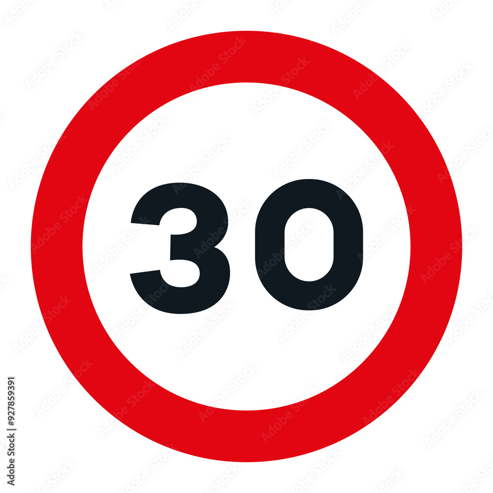 RESTRICTION SIGNS, R-301 - Maximum Speed 30 RESTRICTION SIGNS, R-301 - Maximum Speed 30