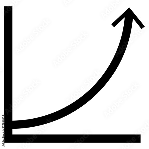 Exponential Function Graph Icon