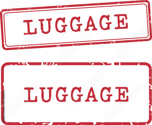 Luggage Rubber Stamp Vector Set