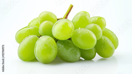 green grape isolated on white background