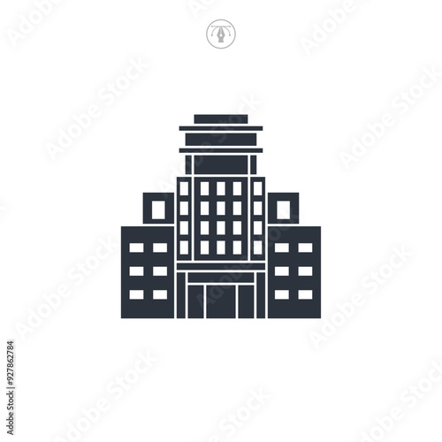 Office Building icon symbol vector illustration isolated on white background