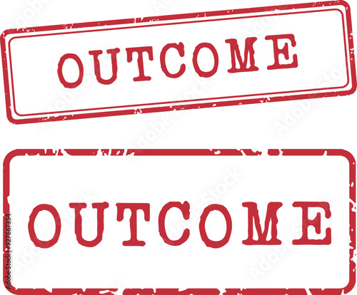 Outcome Rubber Stamp Vector Set