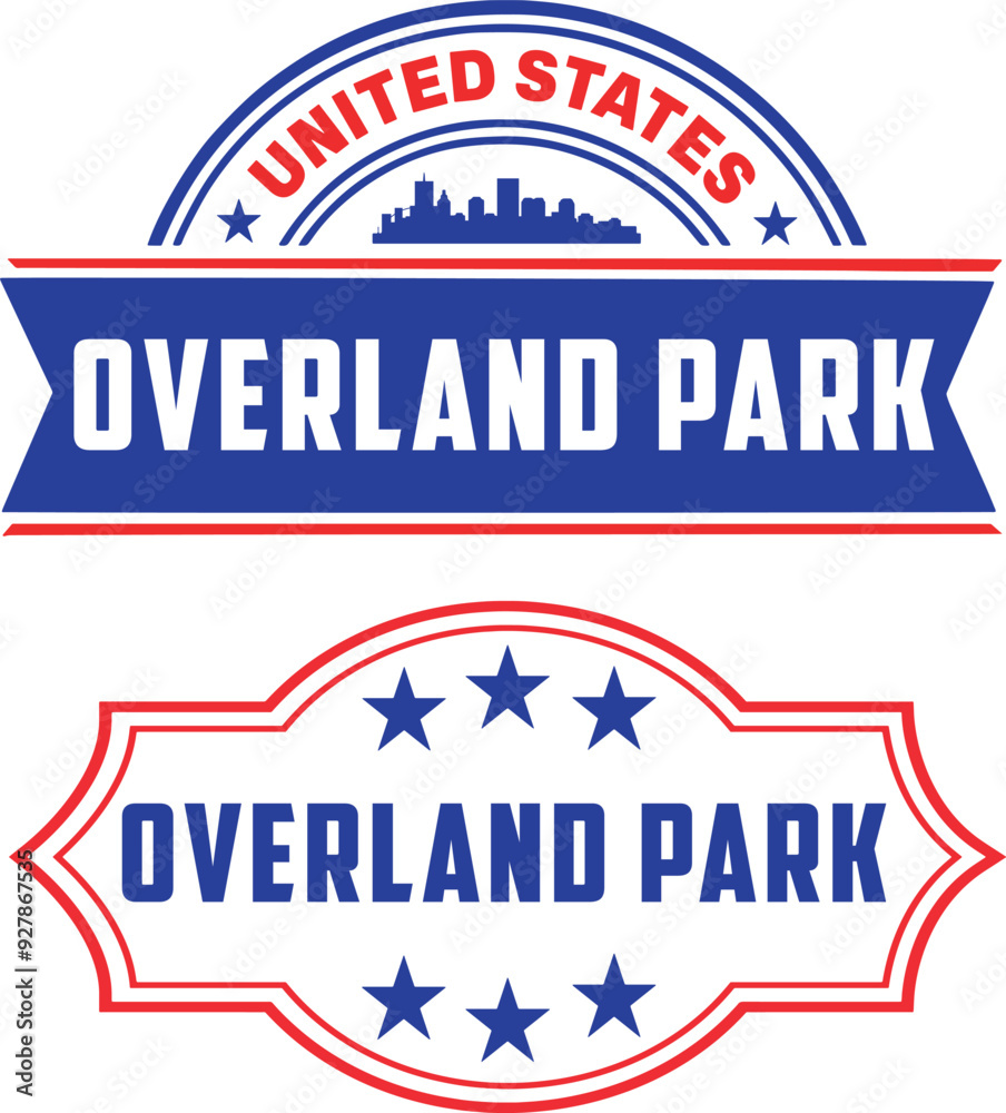 Overland Park Kansas Vector Set Overland Park Kansas Vector Set