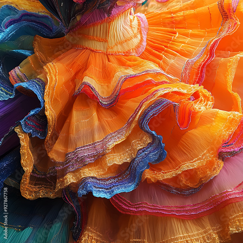 Hispanic Dress Skirt Swirl.