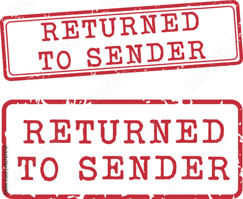 Returned to Sender Rubber Stamp Vector Set