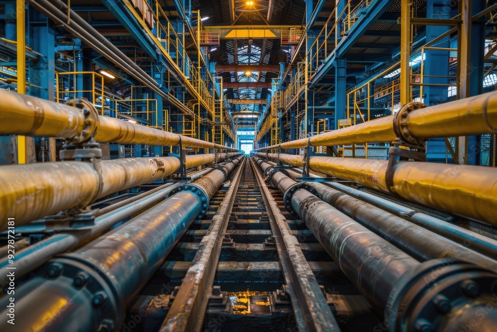 A series of pipes are shown in a close up, with the light reflecting off of them. generative ai image A series of pipes are shown in a close up, with the light reflecting off of them. generative ai image