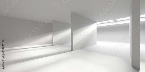 Wallpaper Mural Abstract light corridor interior. Futuristic architecture background Torontodigital.ca