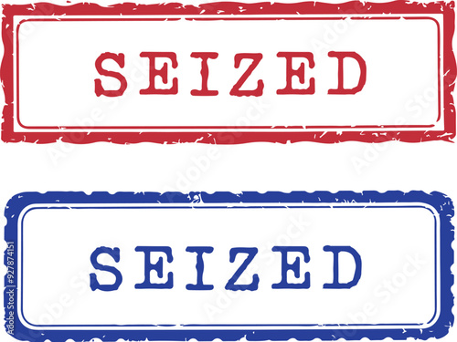 Seized Rubber Stamp Vector Bundle