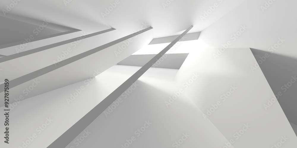Abstract light corridor interior. Futuristic architecture background Abstract light corridor interior. Futuristic architecture background