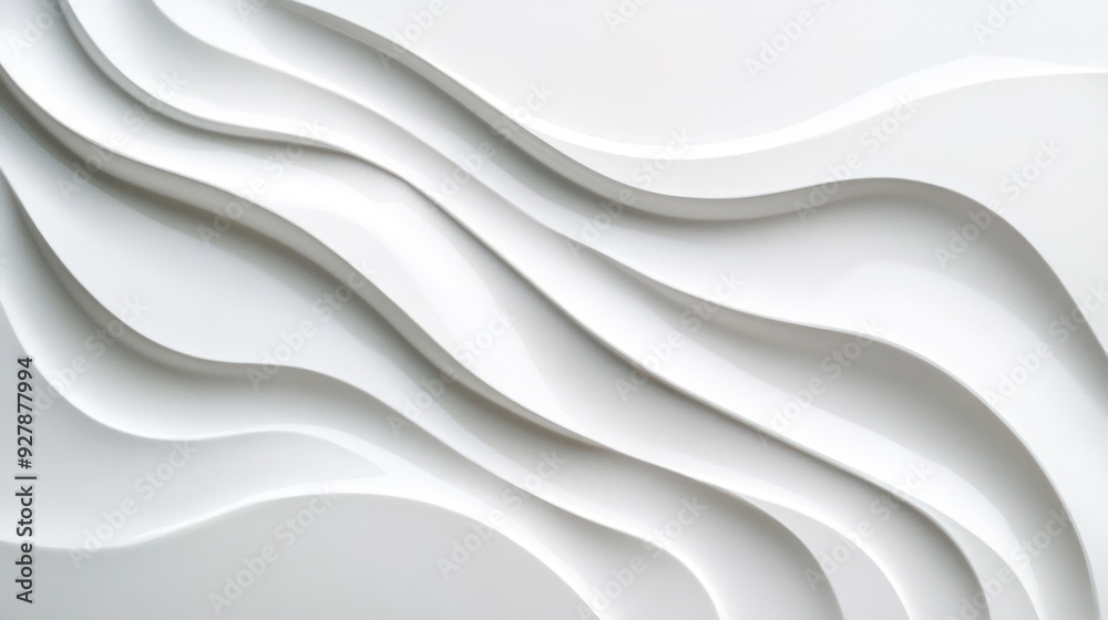 Abstract White Wavy Texture Background