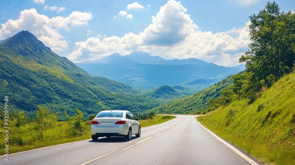 Driving Through Mountain Scenery