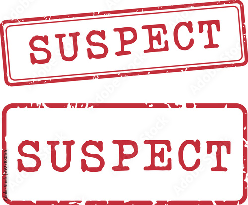 Suspect Rubber Stamp Vector Set