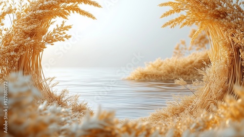 ears of wheat on the beach