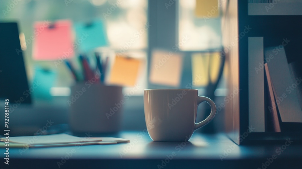Coffee Break at the Home Office: A Minimalist Workspace Coffee Break at the Home Office: A Minimalist Workspace
