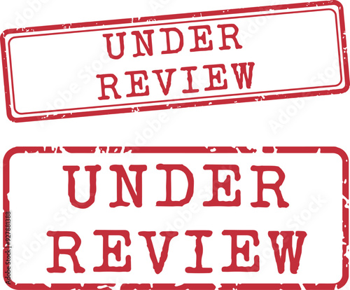 Under Review Rubber Stamp Vector Set