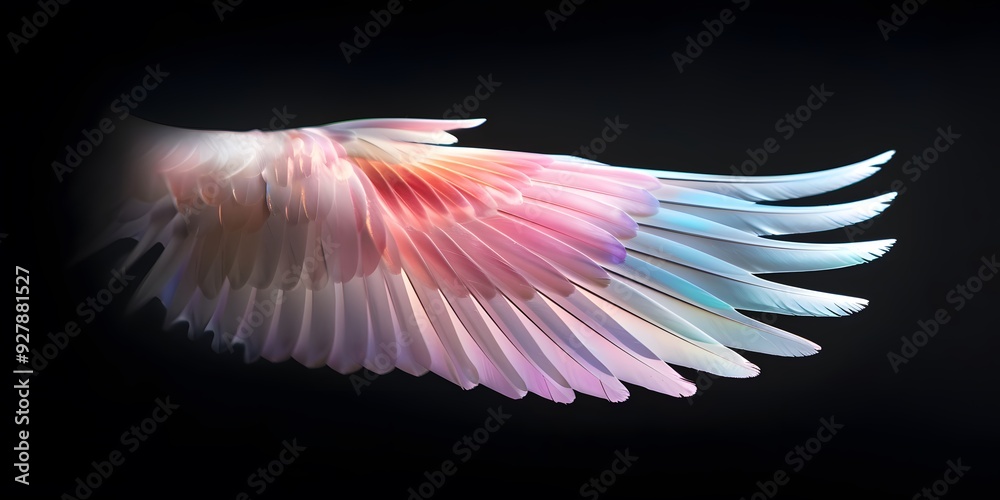 Fototapeta premium metallic bird wing