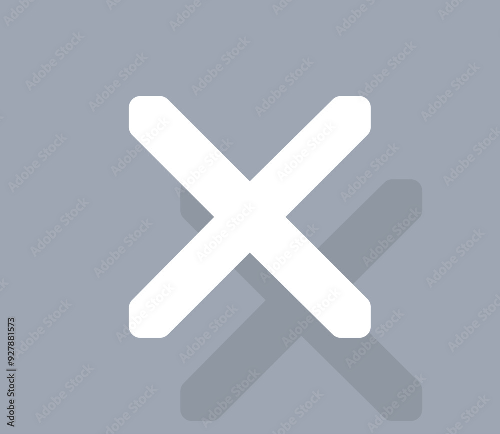 Obraz premium Vector icon of white color with shadow on gray background