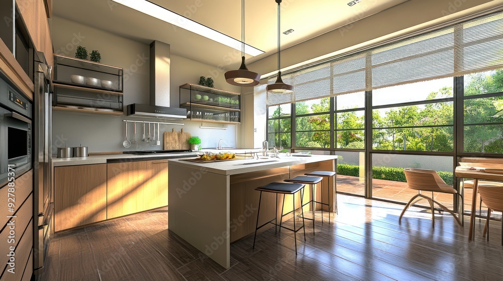 Modern Kitchen with Open Concept Design Modern Kitchen with Open Concept Design