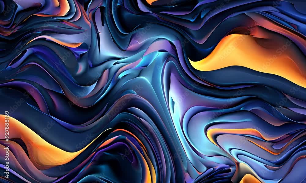 Abstract Swirling Blue and Orange Pattern Abstract Swirling Blue and Orange Pattern