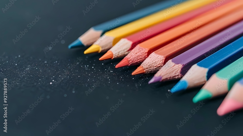 close up of colored pencils close up of colored pencils