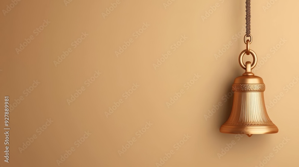 Puja bell, ringing for Diwali rituals, 3D illustration Puja bell, ringing for Diwali rituals, 3D illustration