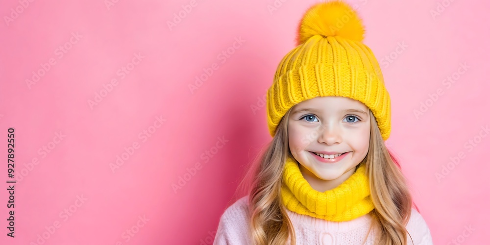 Portrait of Young Happy Girl Looks in Camera