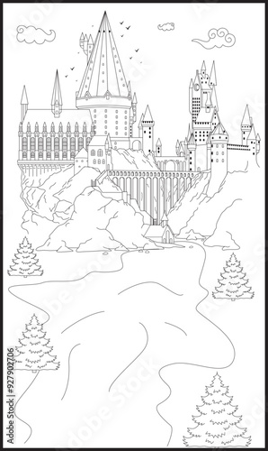 Castle Drawing and  Drawing Book Art work