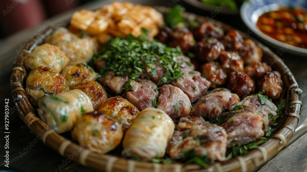 The national cuisine of Vietnam: Nems with pork. The national cuisine of Vietnam: Nems with pork.