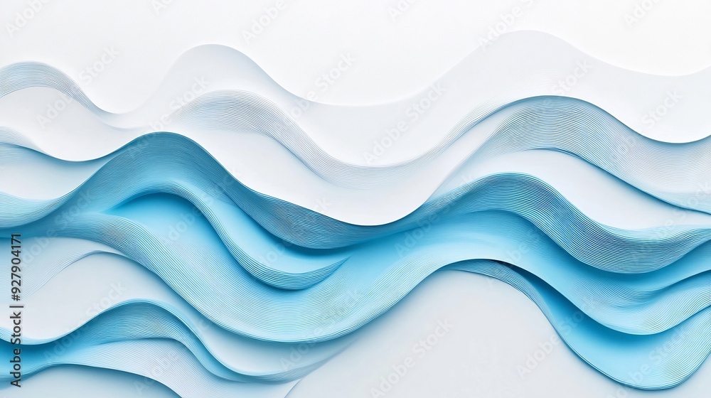 Abstract Blue and White Waves Abstract Blue and White Waves