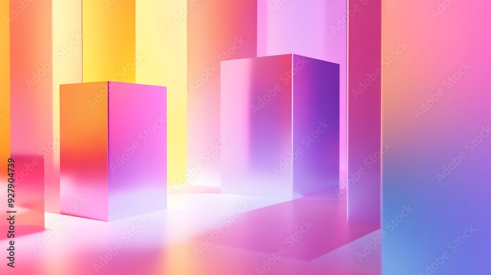Abstract Colorful Geometric Composition Abstract Colorful Geometric Composition