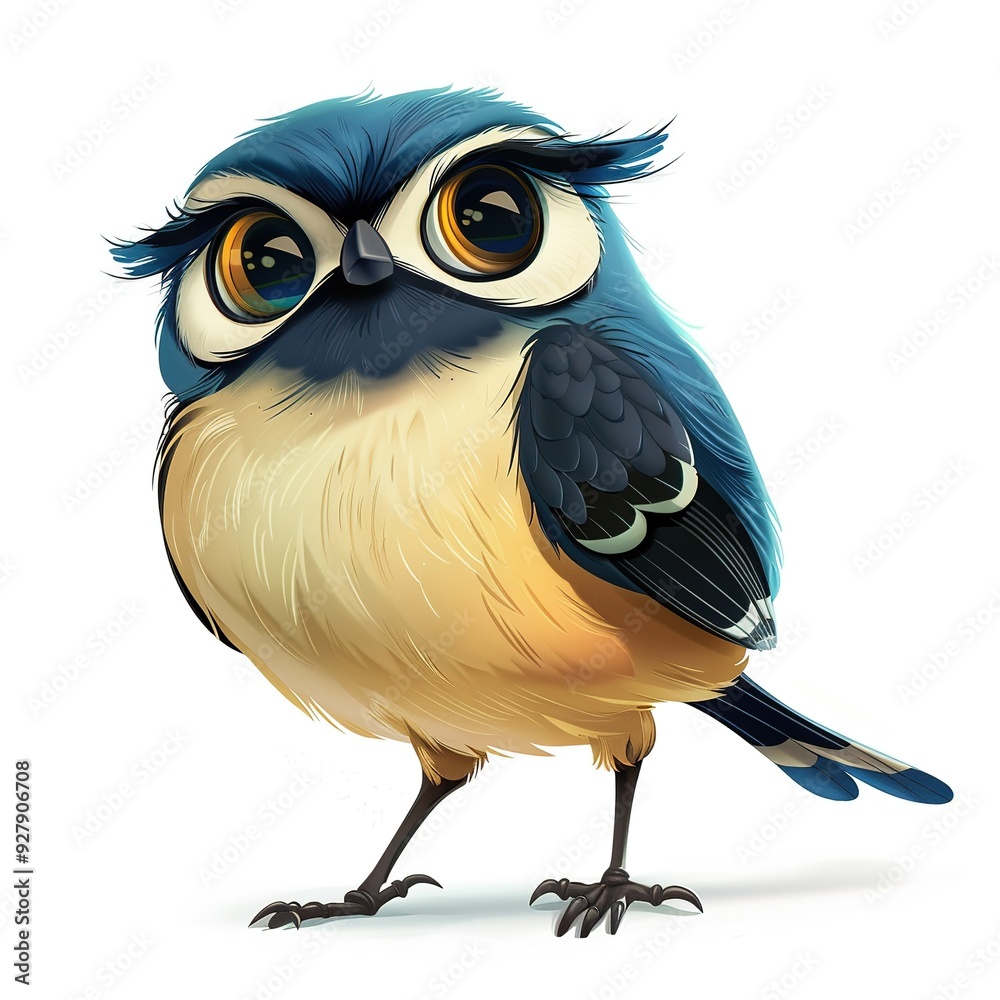 Chickadee spy fantasy animal cartoon isolated whitebackground 16:9 Chickadee spy fantasy animal cartoon isolated whitebackground 16:9