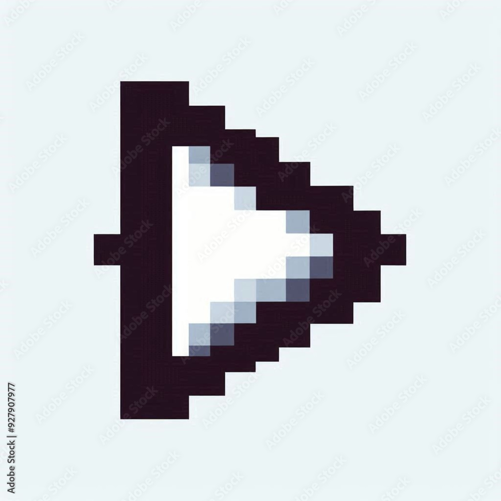 Pixel Art Play Button Icon Pixel Art Play Button Icon