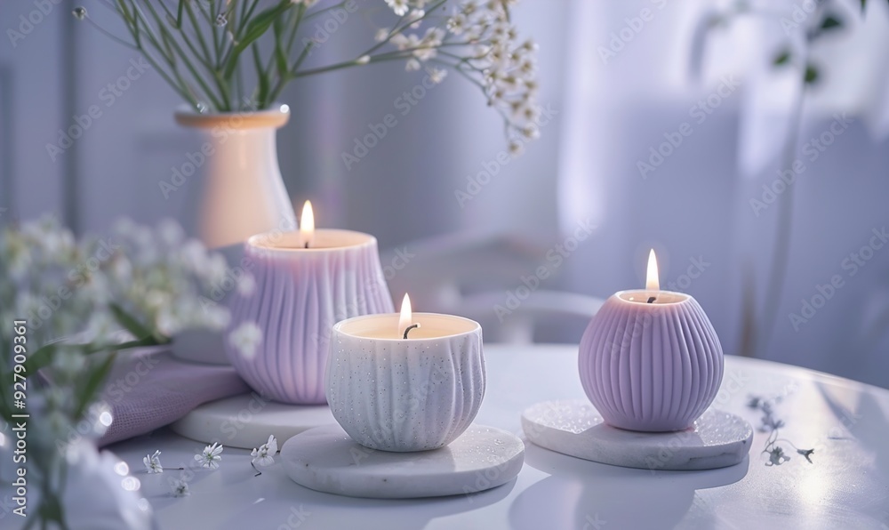 Aesthetic candle light creates a cozy atmosphere perfect decoration with candle Generate AI