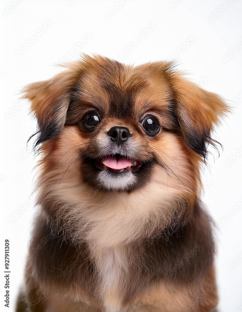笑顔のペキニーズの子犬のポートレート(Portrait of a smiling Pekingese puppy on white background)
笑顔のペキニーズの子犬のポートレート(Portrait of a smiling Pekingese puppy on white background)