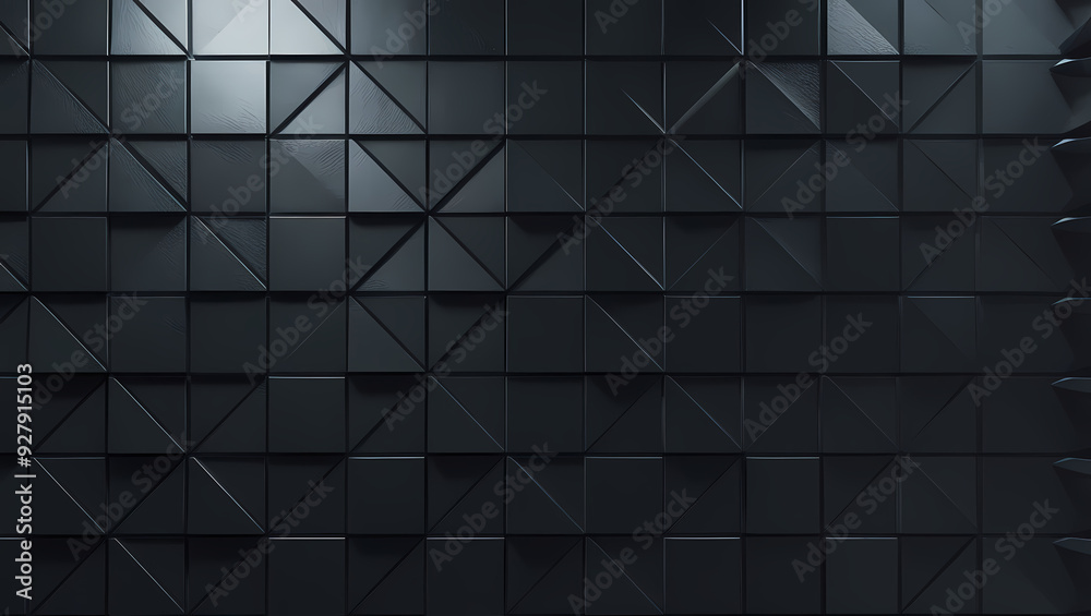 Futuristic High-Tech Triangular Block Structure 3D Render Generative AI Futuristic High-Tech Triangular Block Structure 3D Render Generative AI