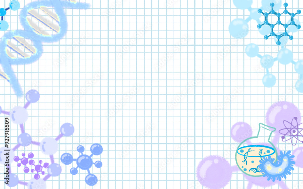 Education doodle seamless pattern. Science line hand drawn elements - mathematics formula, chemistry molecule, dna, graph, scientific experiment vector repeated background Education doodle seamless pattern. Science line hand drawn elements - mathematics formula, chemistry molecule, dna, graph, scientific experiment vector repeated background