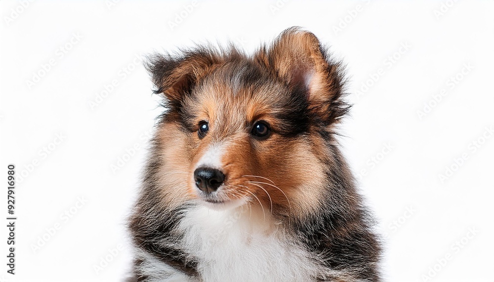 シェットランドシープドッグの子犬のポートレート(Shetland Sheepdog puppy portrait on white background)
シェットランドシープドッグの子犬のポートレート(Shetland Sheepdog puppy portrait on white background)