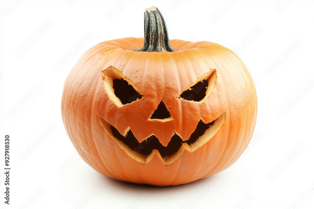 A cheerful jack-o'-lantern glowing with spooky charm on Halloween night A cheerful jack-o'-lantern glowing with spooky charm on Halloween night