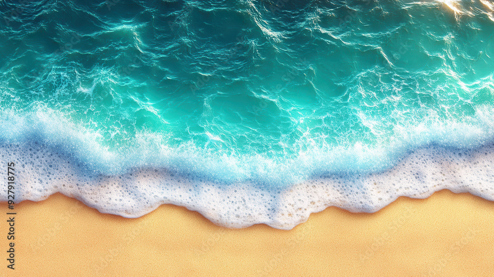 Obraz premium Idyllic Beach with Blue Sea and Sand