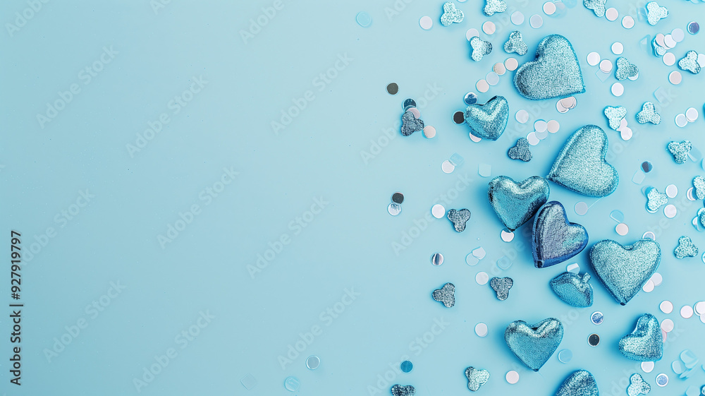 blue hearts on a blue background, ideal for Valentine's Day, Father's Day, special occasions, or welcoming a new addition to the family. blue hearts on a blue background, ideal for Valentine's Day, Father's Day, special occasions, or welcoming a new addition to the family.