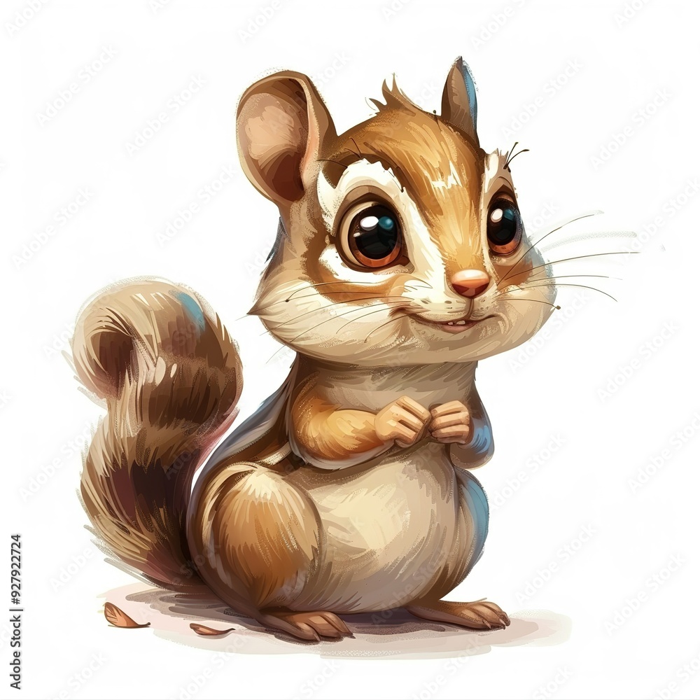 Chipmunk Metal element animal cartoon isolated whitebackground 16:9