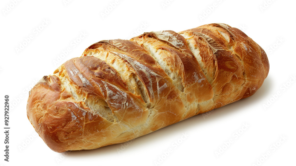 A loaf white isolated on a white background. A loaf white isolated on a white background.