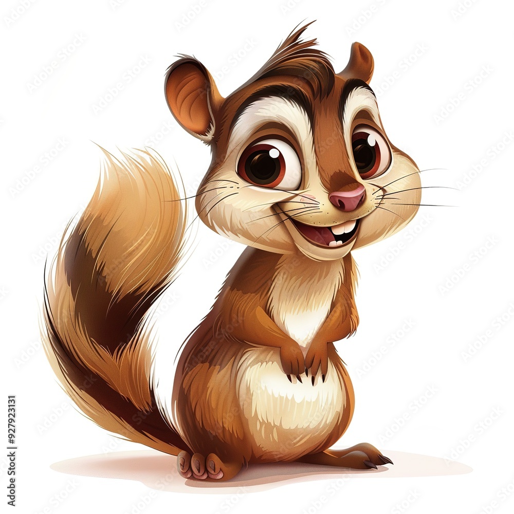 Chipmunk Spirit animal cartoon isolated whitebackground 16:9 Chipmunk Spirit animal cartoon isolated whitebackground 16:9
