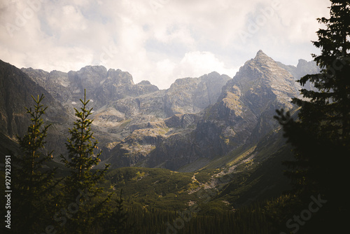 mountains in the morning