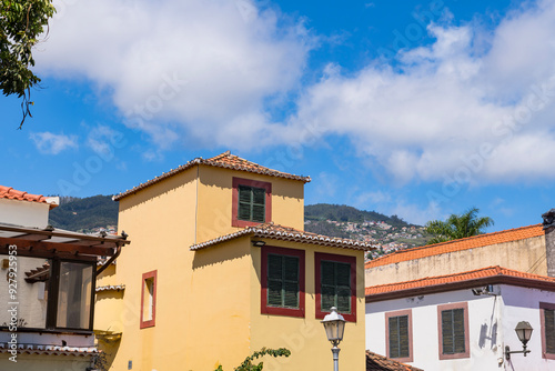 Old colourful buildings, Funchal, Madeira