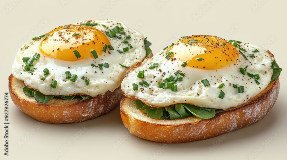 Egg-topped Toast with Fresh Herbs and Spinach Egg-topped Toast with Fresh Herbs and Spinach