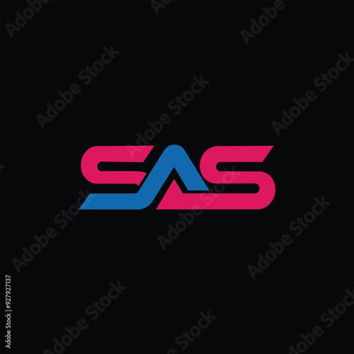 SAS letter logo design vector template