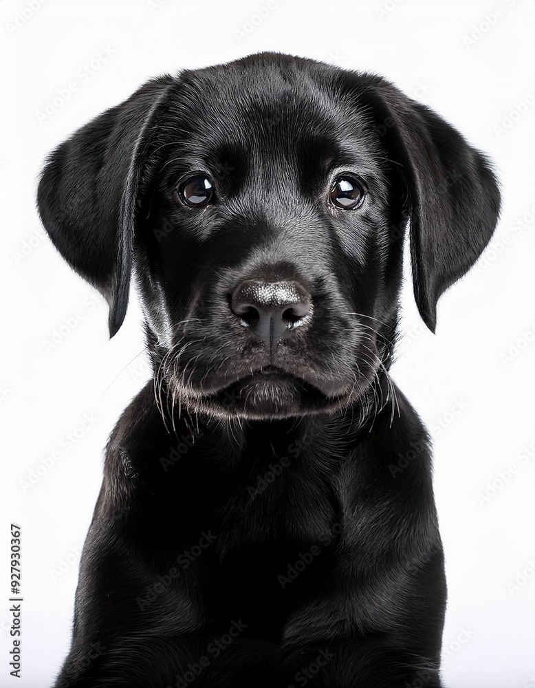 ラブラドールレトリバーの子犬のポートレート(Labrador Retriever puppy portrait on white background)
ラブラドールレトリバーの子犬のポートレート(Labrador Retriever puppy portrait on white background)