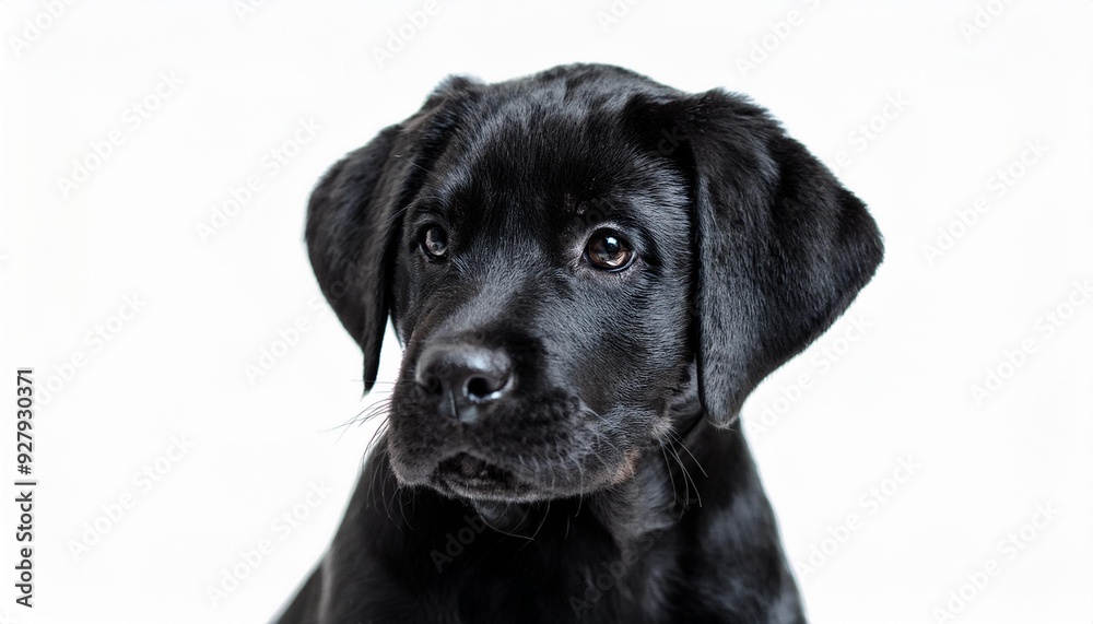 ラブラドールレトリバーの子犬のポートレート(Labrador Retriever puppy portrait on white background)
ラブラドールレトリバーの子犬のポートレート(Labrador Retriever puppy portrait on white background)