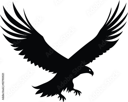 Eagle silhouette, eagle logo, logo, eagle icons, vector illustration, 